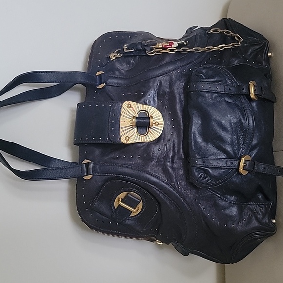 ALEXANDER MCQUEEN Vintage Navy Hand Bag - Picture 2 of 10